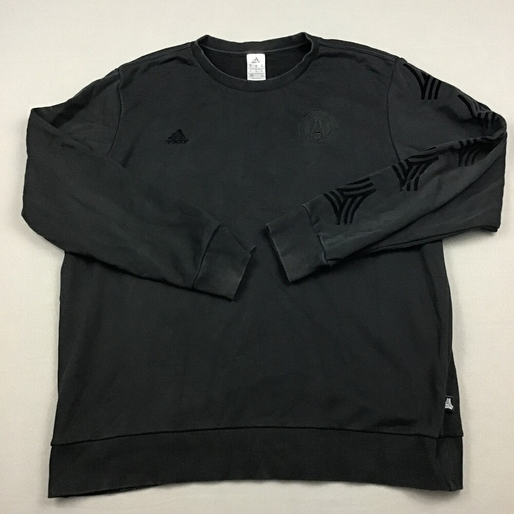 Atlanta United FC Sweatshirt Men Extra Large Black Adidas Crew MLS Pullover XL *
